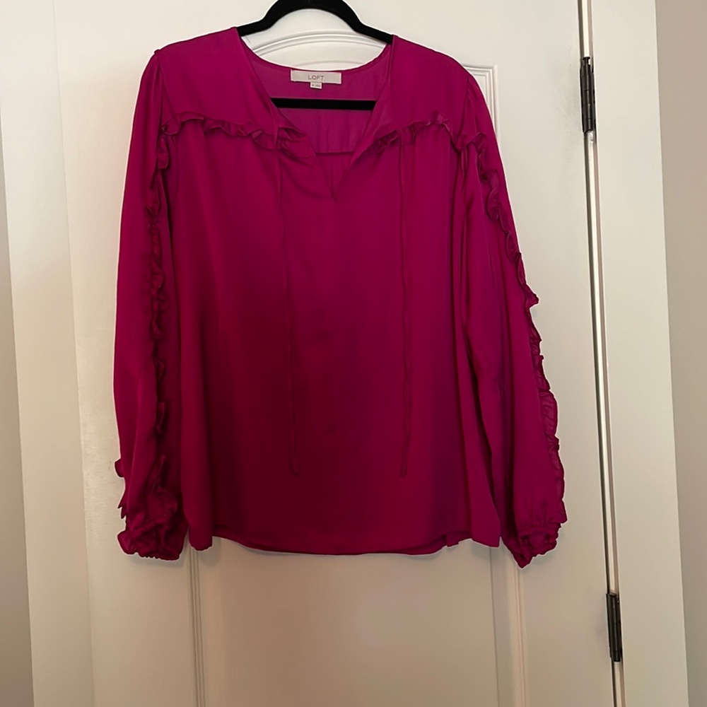 Worn once Loft purple blouse